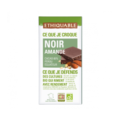 Chocolat noir amandes 65% (Ethiquable) 100g
