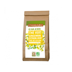 Thé vert gingembre citron (Ethiquable) 100g