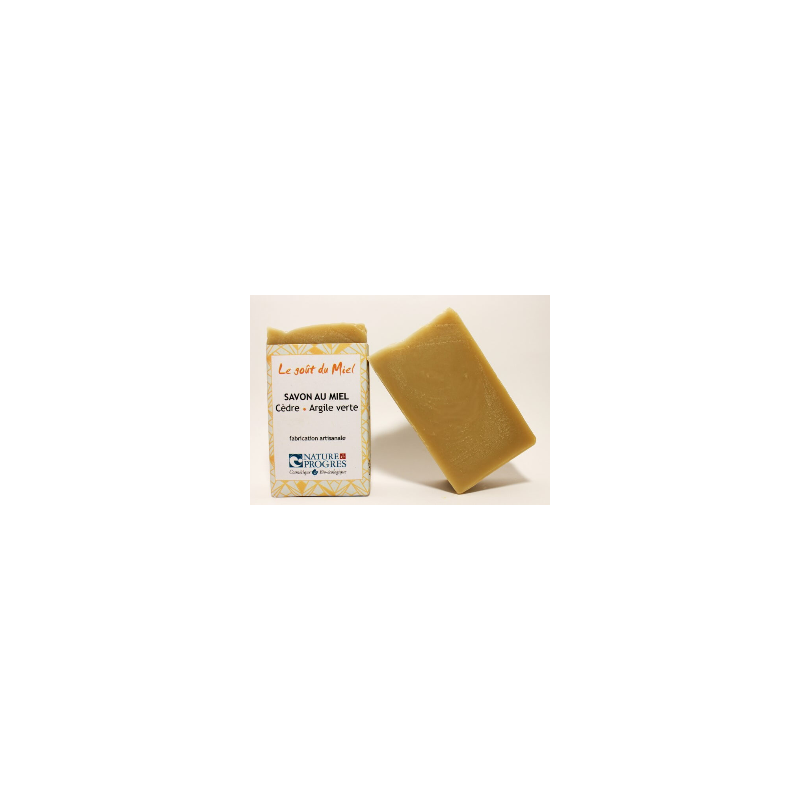 Savon Miel Cèdre Argile verte HE (GMiel) 100g