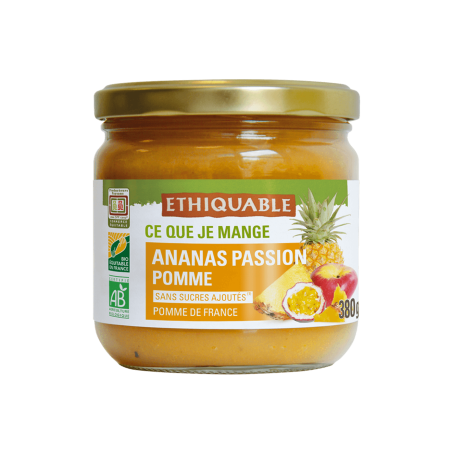 Purée ananas-pomme-passion (Ethiquable) 380g Purée ananas-pomme-passion (Ethiquable) 380g