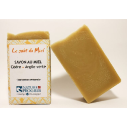 Savon Miel Cèdre Argile verte HE (GMiel) 100g