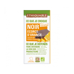 Chocolat noir orange 65% (Ethiquable) 100g