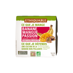 Purée bana-mangue-passion (Ethiquable) 4x100g