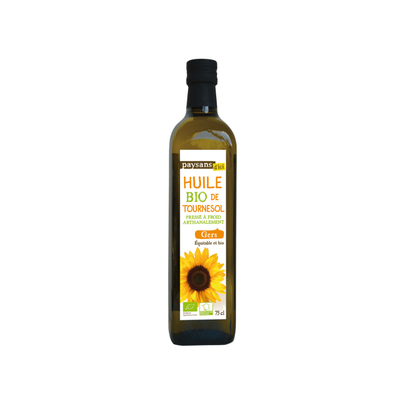 Huile tournesol Paysans ici (Ethiquable) 75cl