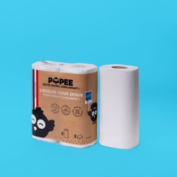Essuie-touts 2 plis (Popee) 2 bobinesux