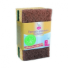 Eponges grattantes verte marron (ECODIS) x2
