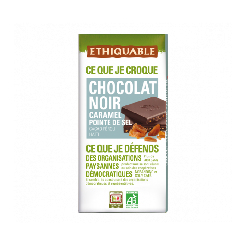 Chocolat noir caramel/sel (Ethiquable) 100g