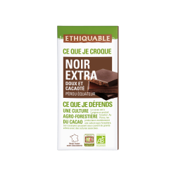 Chocolat noir extra (Ethiquable) 100g