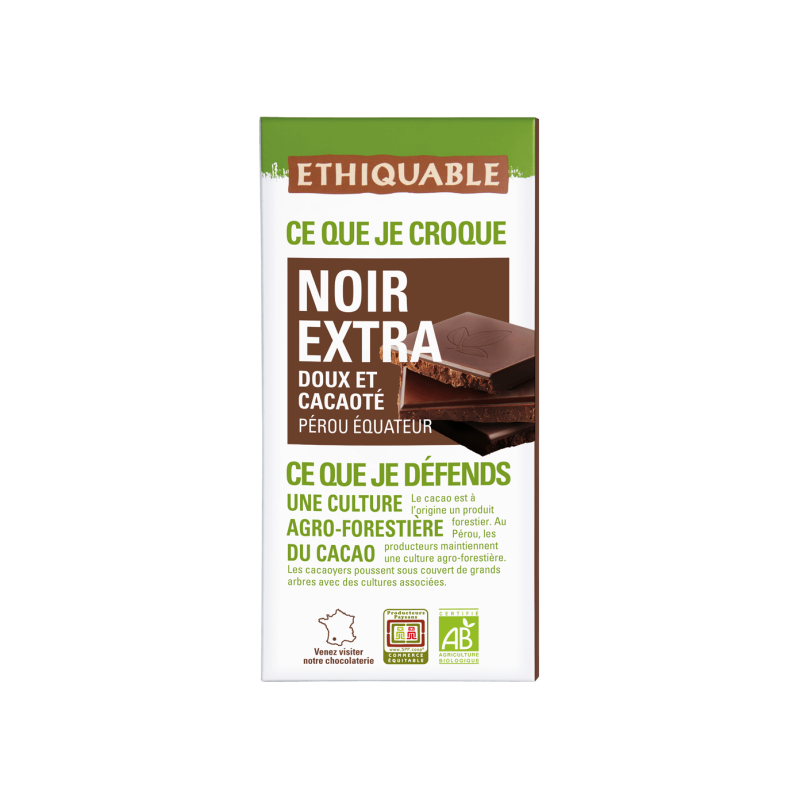 Chocolat noir extra (Ethiquable) 100g