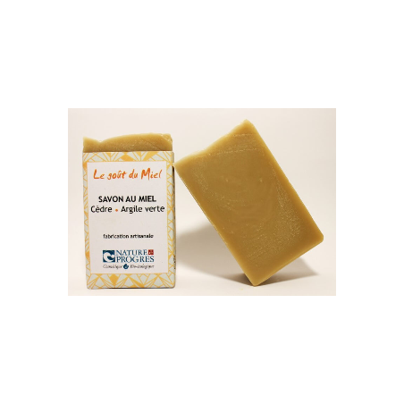 Savon Miel Cèdre Argile verte HE (GMiel) 100g