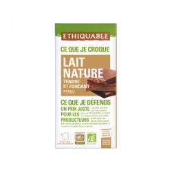 Chocolat lait tendre Pérou (Ethiquable) 100g