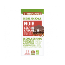 Chocolat noir sésame/caram (Ethiquable) 100g