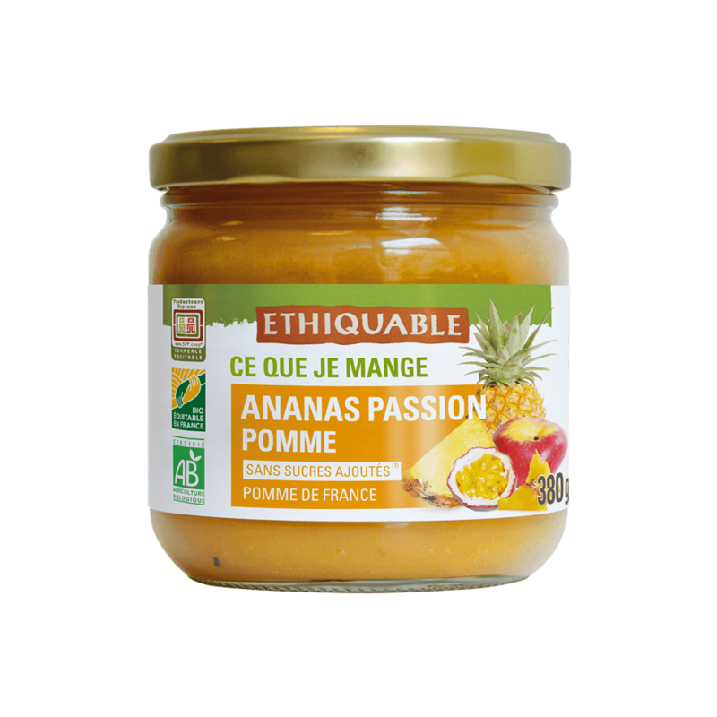 Purée ananas-pomme-passion (Ethiquable) 380g