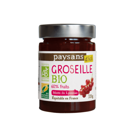 Confiture groseille Paysans (Ethiquable) 320g