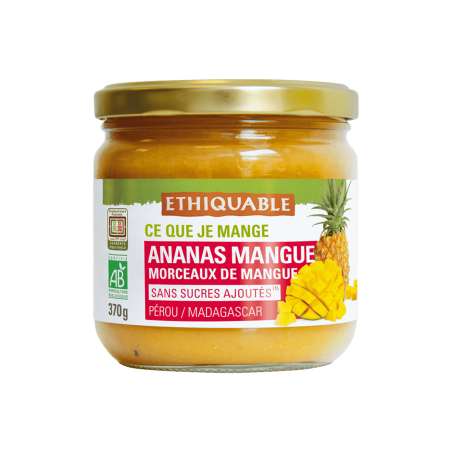 Purée ananas-mangue morceau (Ethiquable) 370g