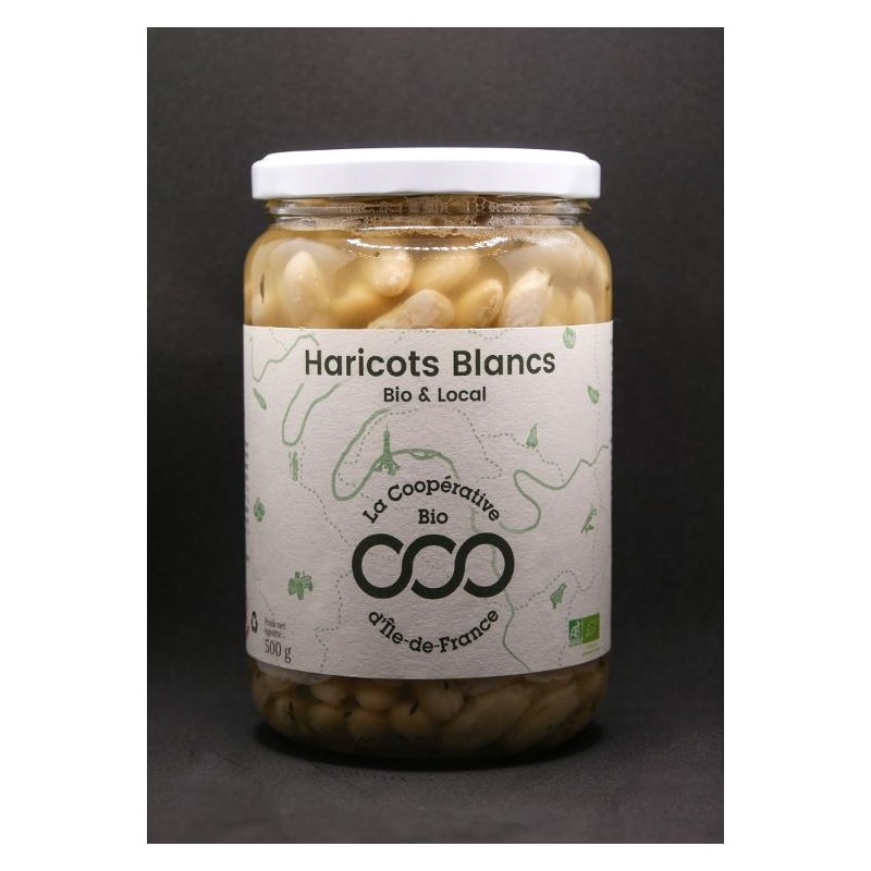 Haricots blancs bio steril (CoopB) bocal 500g