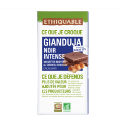Chocolat noir gianduja 55% (Ethiquable) 100g