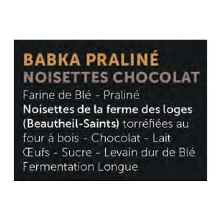 Babka Praliné Noisettes (APDC) 300g /pièce