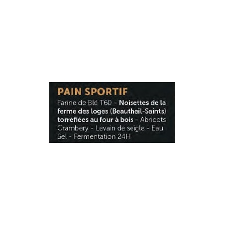 Pain sportif (APDC) 500g /pièce