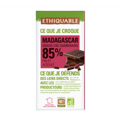Chocolat noir 85% Madagas (Ethiquable) 100g