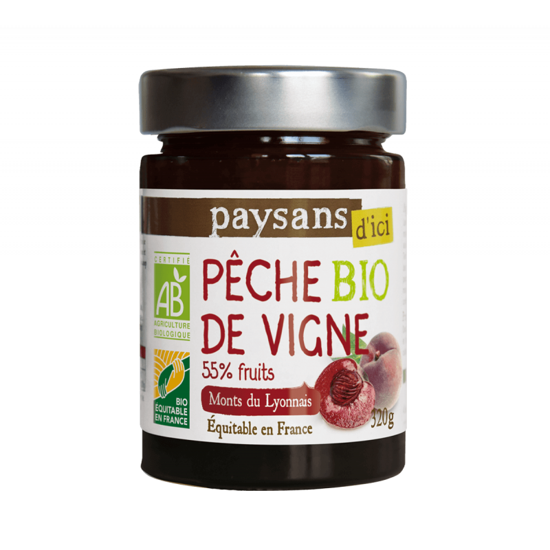 Confiture Pêche de vigne (Ethiquable) 320g