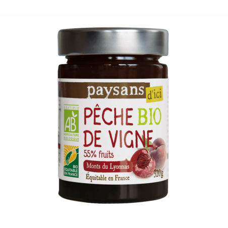 Confiture Pêche de vigne (Ethiquable) 320g