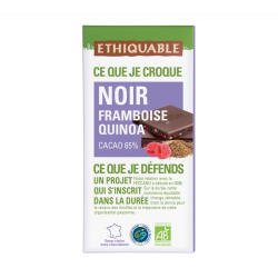 Chocolat noir quino-framboi (Ethiquable) 100g