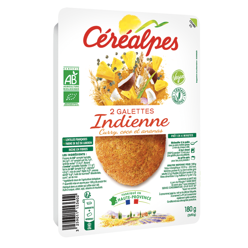 Galettes de céréales indienne (OAVFP) 180g