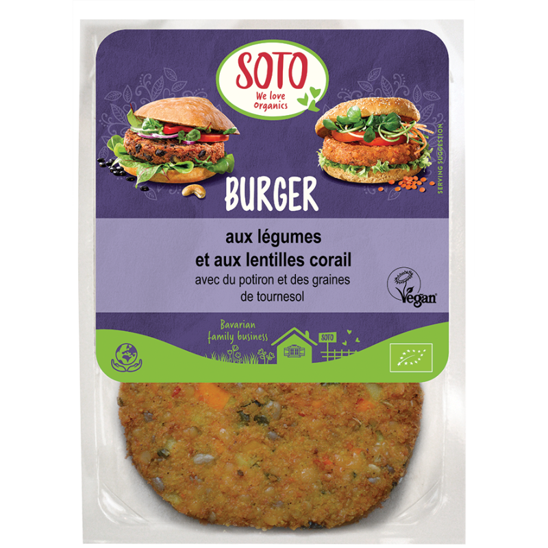 Burger légumes lentilles corail (OAVFP) 160g