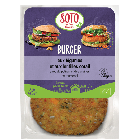 Burger légumes lentilles corail (OAVFP) 160g
