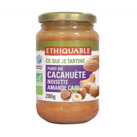 Purée cacahuète, noisette.. (Ethiquable) 280g