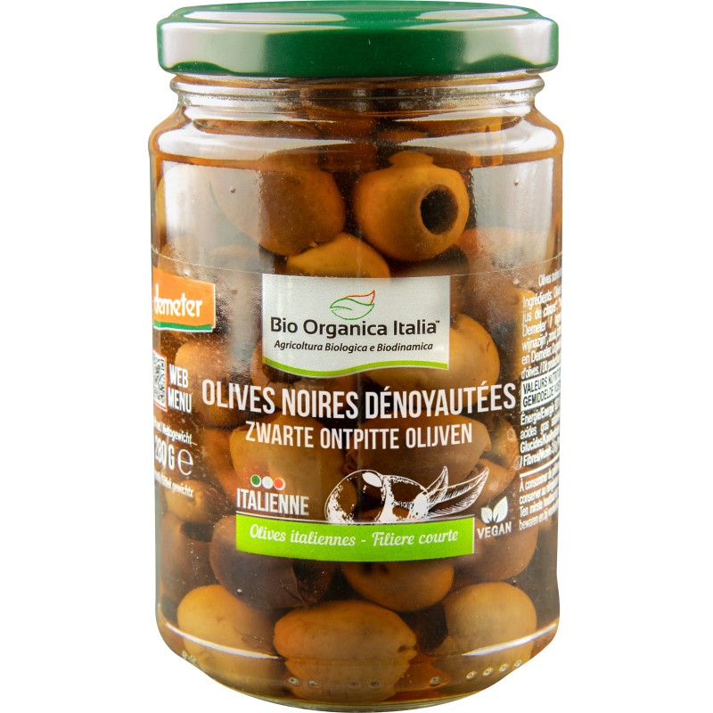 Olives noires dénoyautées bio (Dynamis) 280g