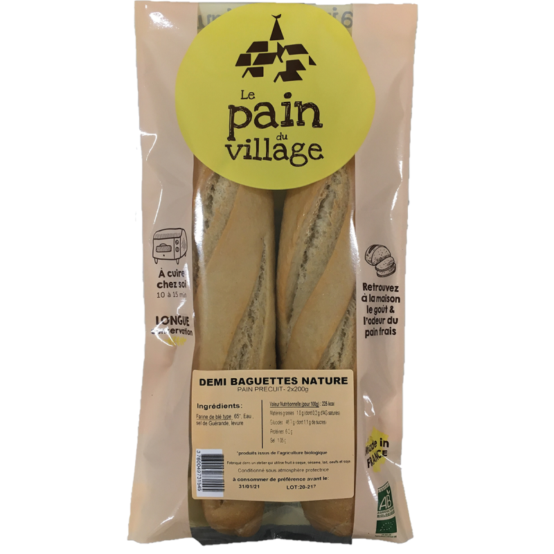 Demi baguettes nature (OAVFP) 400g