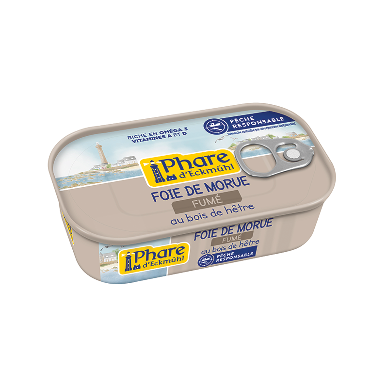 Foie de morue fumé au bois hêtre (OAVFP) 121g