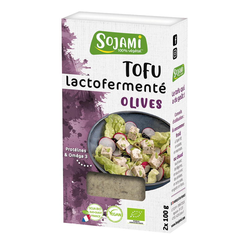Tofu lactofermenté olives (OAVFP) 200g