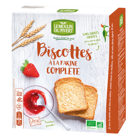 Biscottes farine complète (OAVFP) 270g