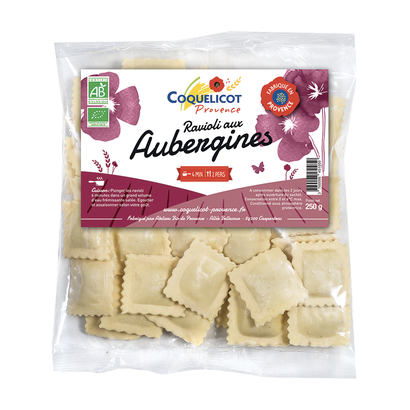 Ravioli frais aubergines (OAVFP) 250g