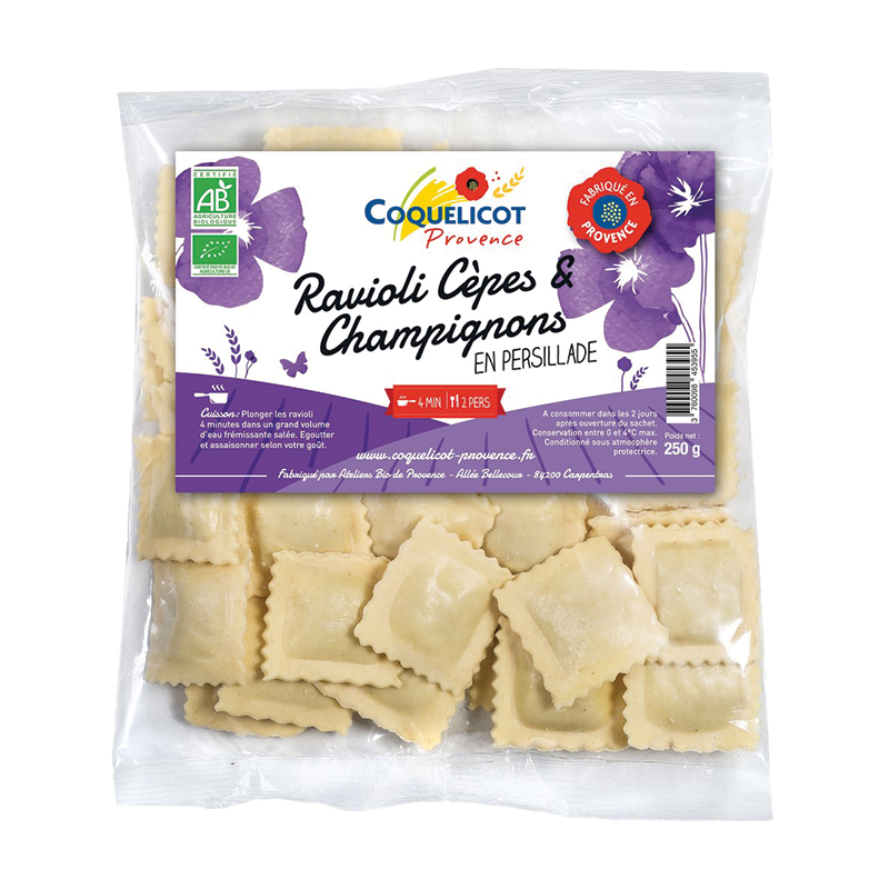 Ravioli frais cèpes champ (OAVFP) 250g