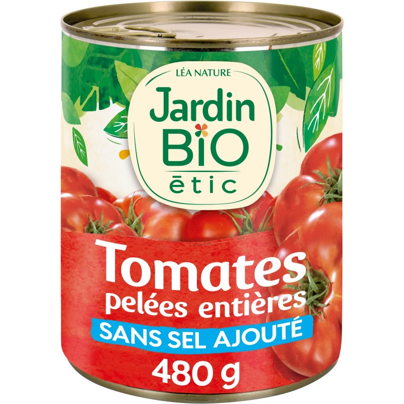 Tomates entières pelées 0sel (LéaN) 800g